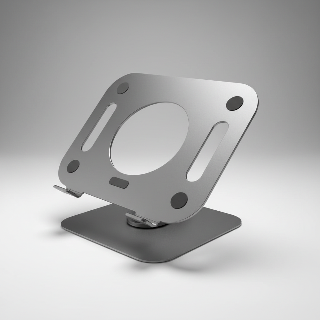 Silver Aluminum Laptop Stand